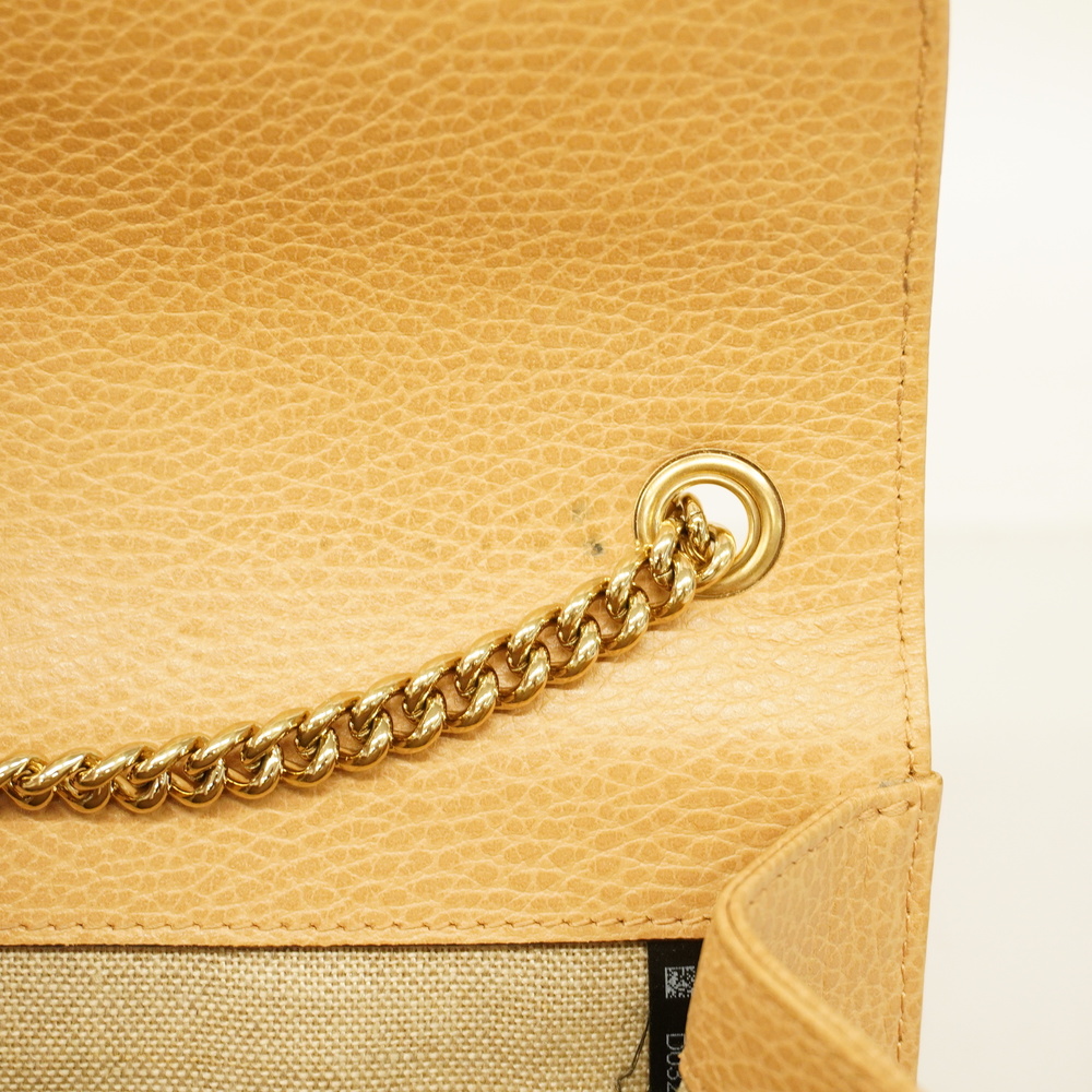 GUCCI Shoulder Bag 510304 Interlocking G ChainShoulder leather beige W –