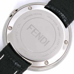 Fendi My Way Watch 35000S Stainless Steel x Leather Black Quartz Analog Display Ladies White Dial