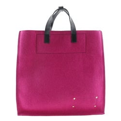Saint Laurent Tote Bag Felt x Leather Pink Ladies
