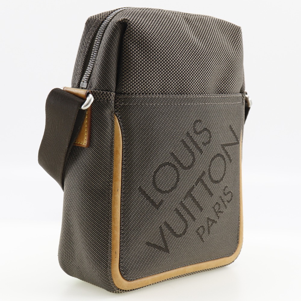 Louis Vuitton Citadan Shoulder Bag M93224 Damier Jean Canvas Tail France  2005 Brown SP1005 Crossbody Zipper Sitadan Men's