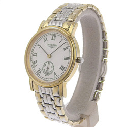 Longines Pleasance Watch L4.7202 Stainless Steel x Gold Plated Quartz Small Second Men's White Dial