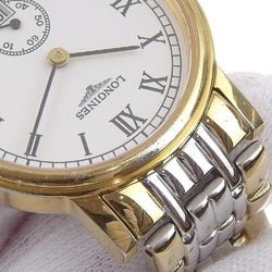 Longines Pleasance Watch L4.7202 Stainless Steel x Gold Plated Quartz Small Second Men's White Dial