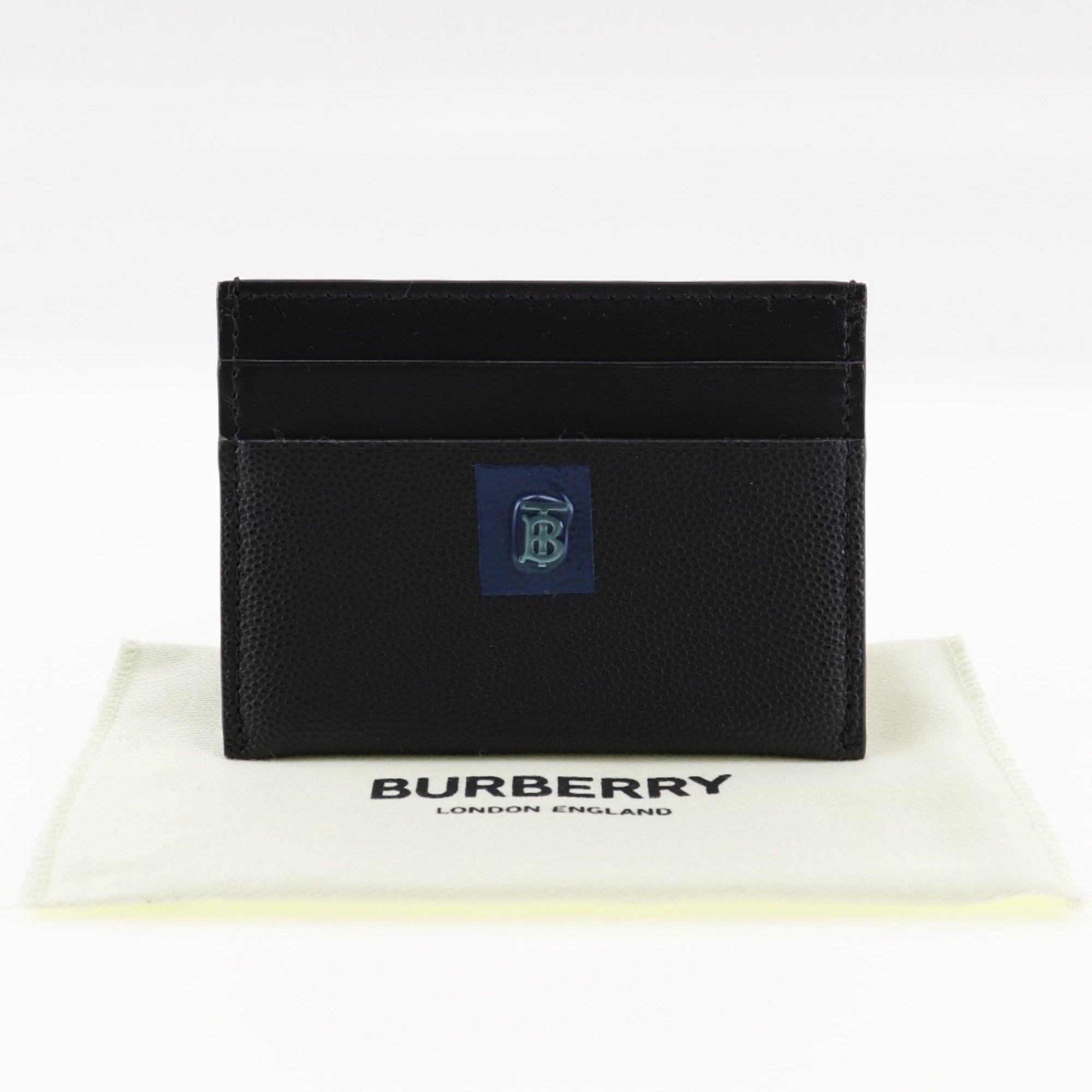 Burberry TB Logo Card Case Thomas 8020719 Leather Black Men's