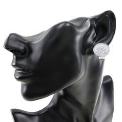 Chanel COCO Mark Earrings Plastic France Year 2000 Silver 00A Women's