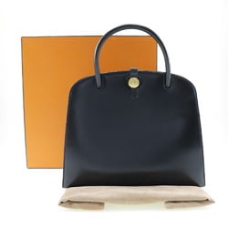 Hermes Dalvy MM Handbag Box Calf Black 〇Z Ladies