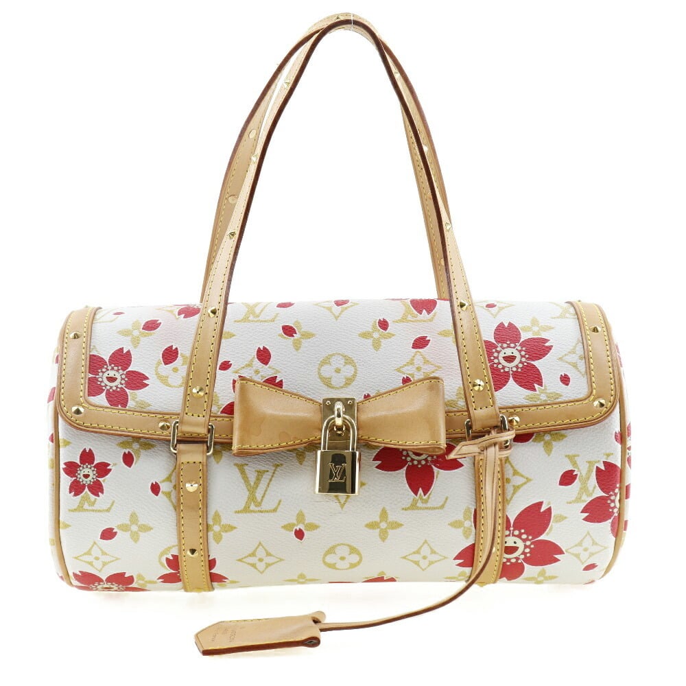 Louis Vuitton Papillon 26 Handbag Cherry Blossom Takashi Murakami