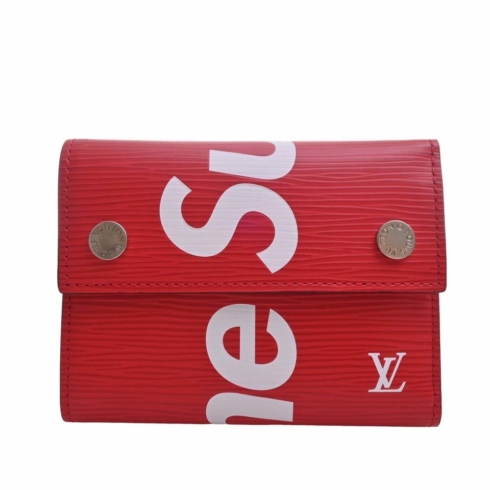 Louis Vuitton Wallet Red Supreme