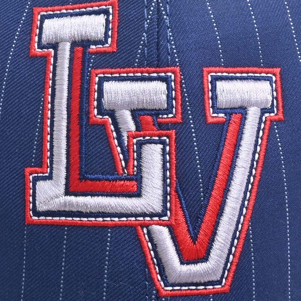 LOUIS VUITTON Wool Leather LV Varsity Baseball Cap #M M7007M Blue Ladies