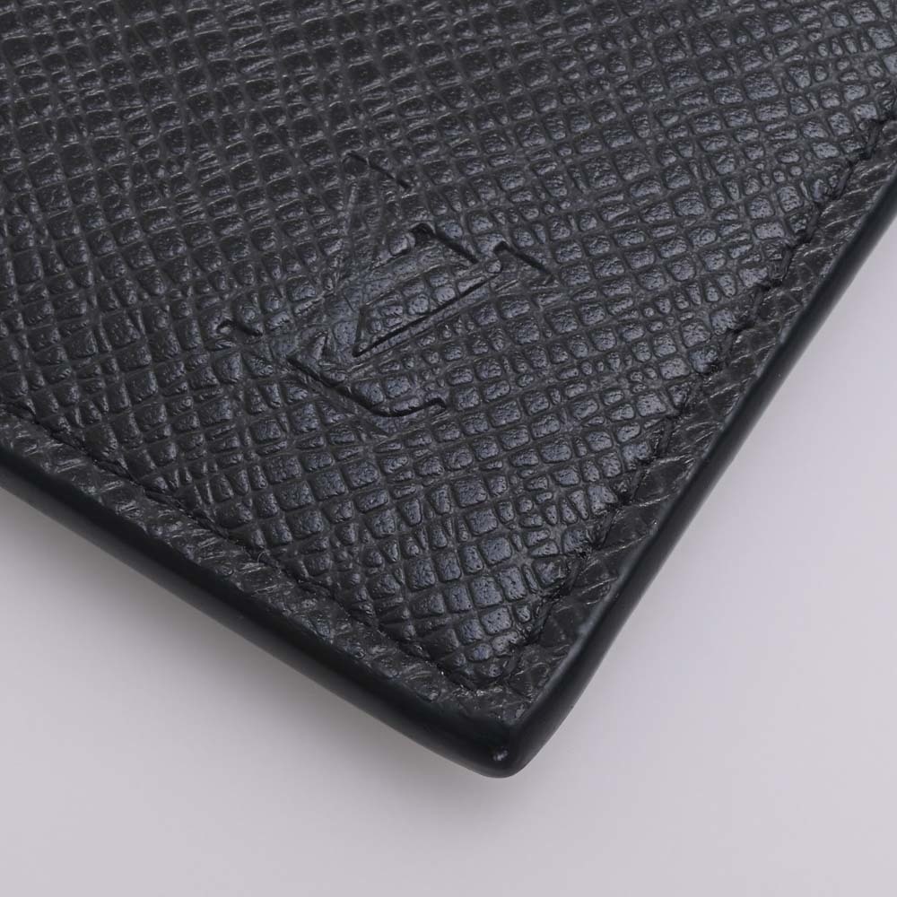Louis Vuitton Coin Card Holder Black Taiga