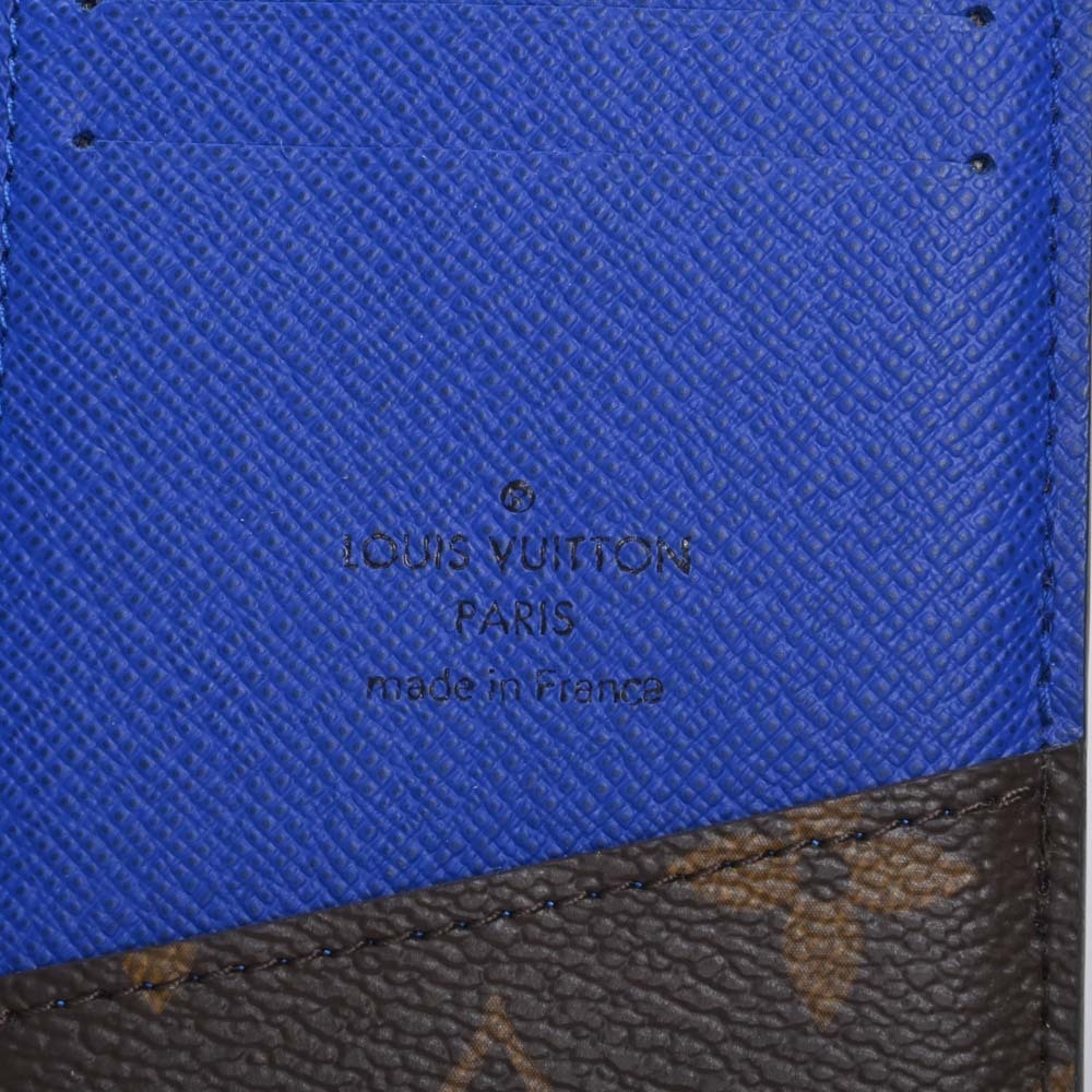 Louis Vuitton Pocket Organizer Blue Monogram Macassar