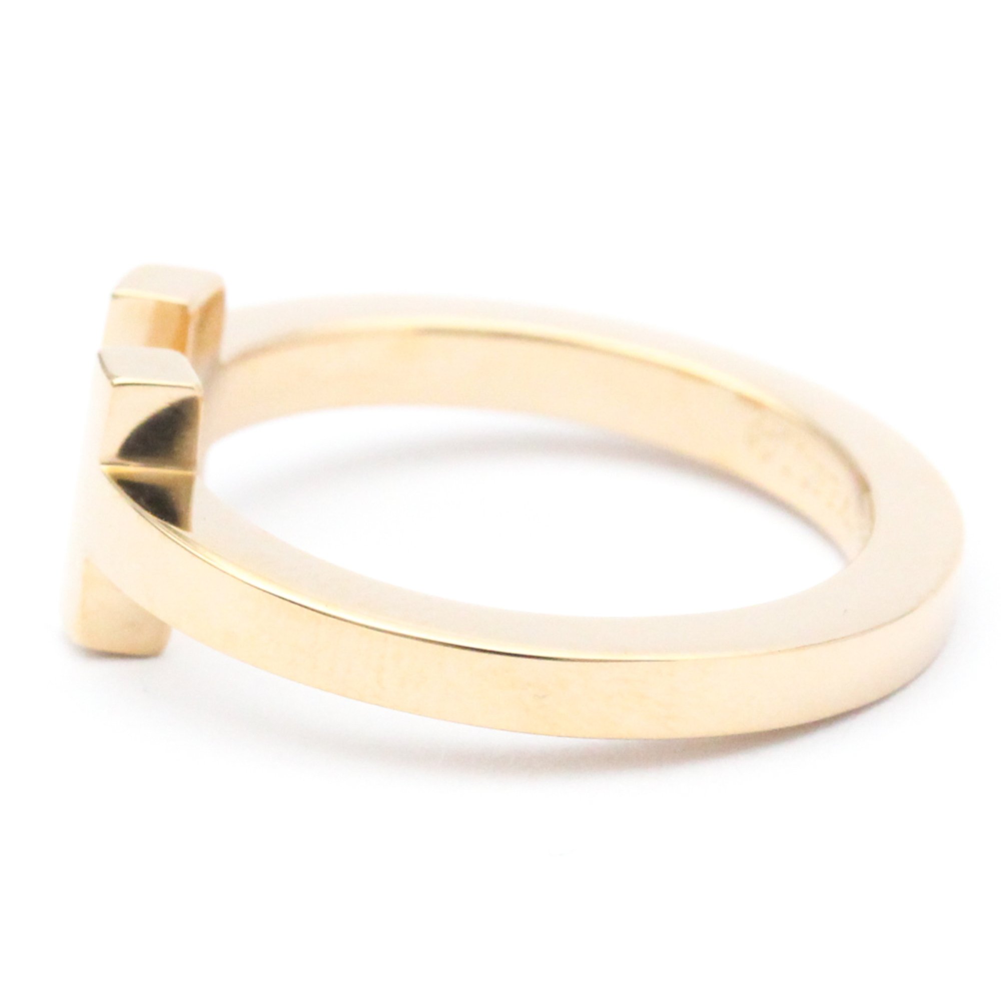 Tiffany T Square Ring Pink Gold (18K) Fashion No Stone Band Ring Pink Gold