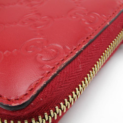 Gucci Guccissima 388680 GG Leather Long Wallet (bi-fold) Red Color