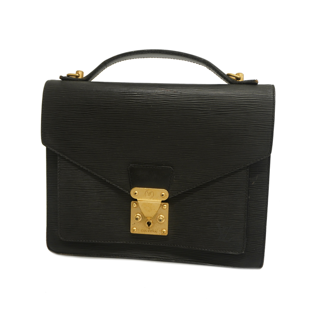 Louis Vuitton Louis Vuitton Monceau Black Epi Leather Hand Bag