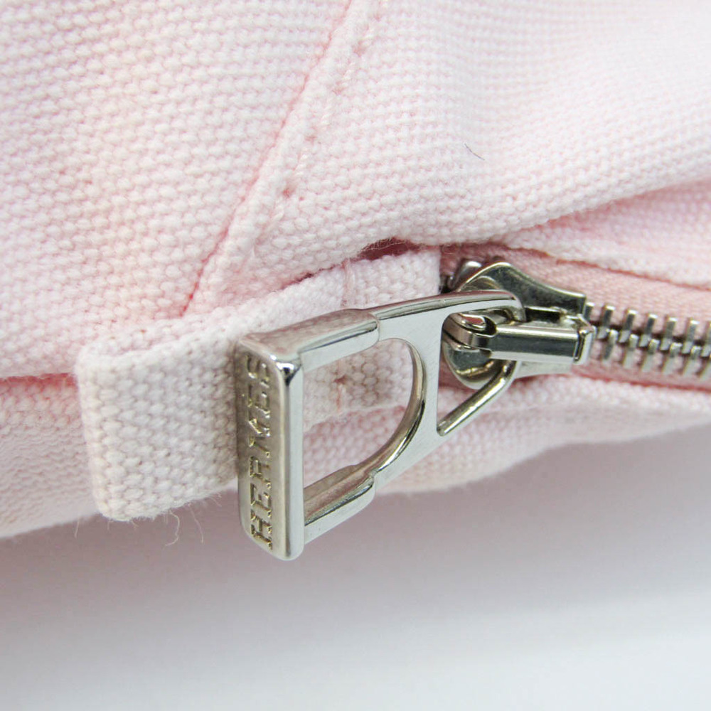 Hermes Hermès Pochette Bolide Pink Canvas Clutch Bag ()