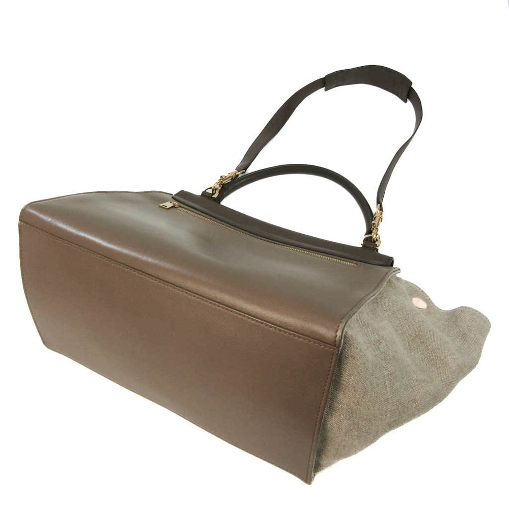 Celine Trapeze Medium Women's Leather,Canvas Handbag,Shoulder Bag