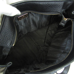 Salvatore Ferragamo Gancini AU-21/C951 Women's Leather Handbag Black