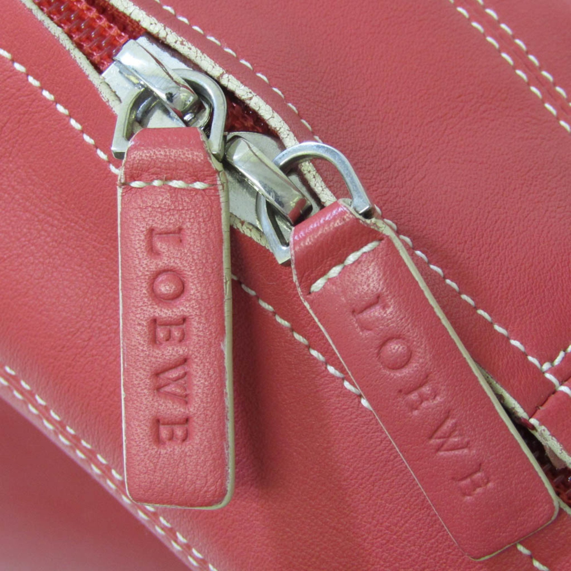 Loewe Women's Leather Handbag Coral Red
