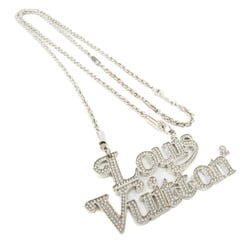 Louis Vuitton Colliersquard LV Strass MP2691 Metal,Rhinestone Men,Women Pendant Necklace (Silver)