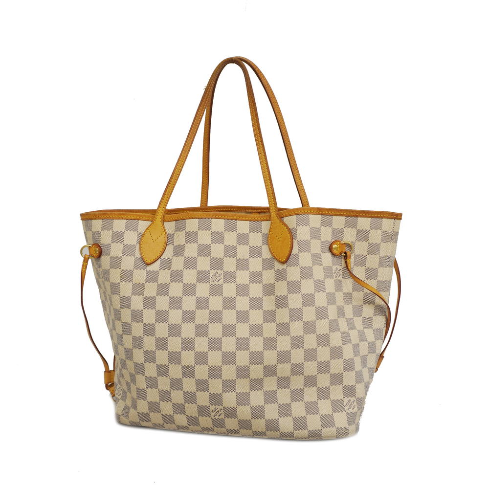 Authentic Louis Vuitton Damier Azur Neverfull MM Tote Bag N51107