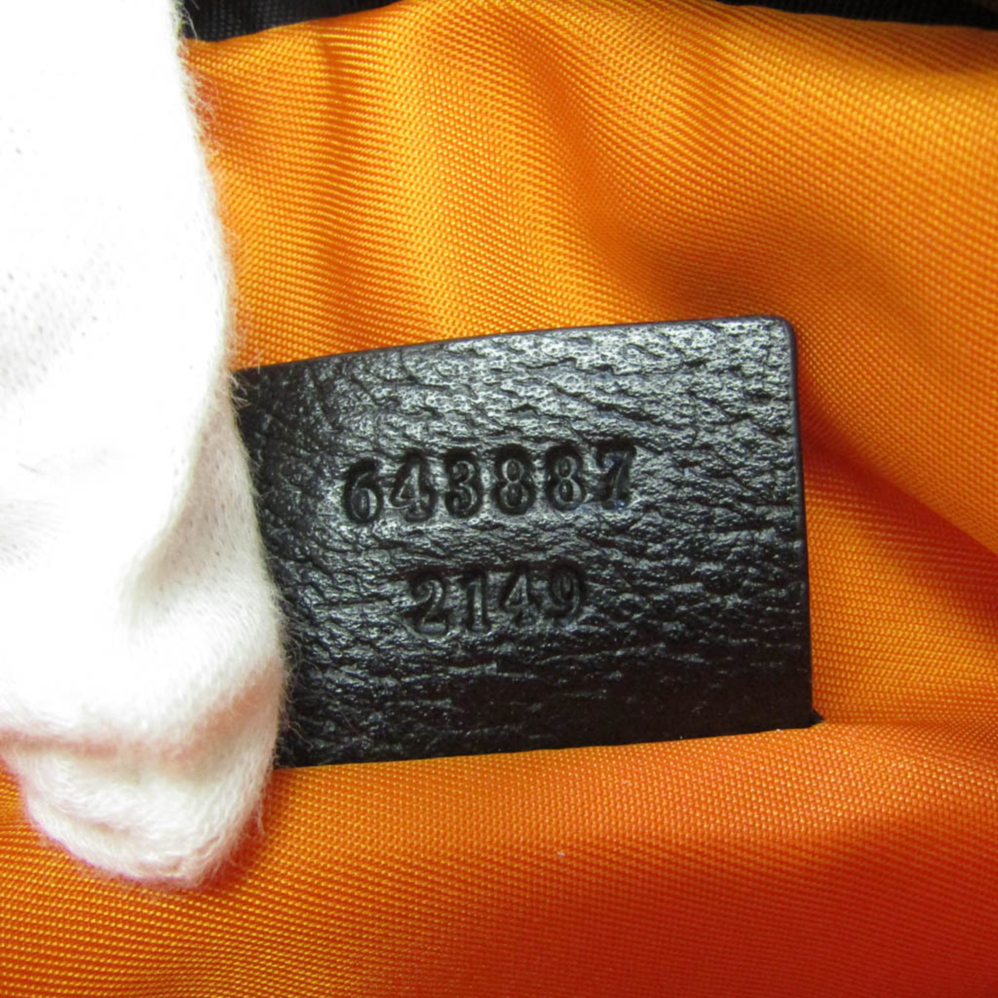 Gucci Off The Grit 643887 Men,Women Nylon Backpack Black,Orange
