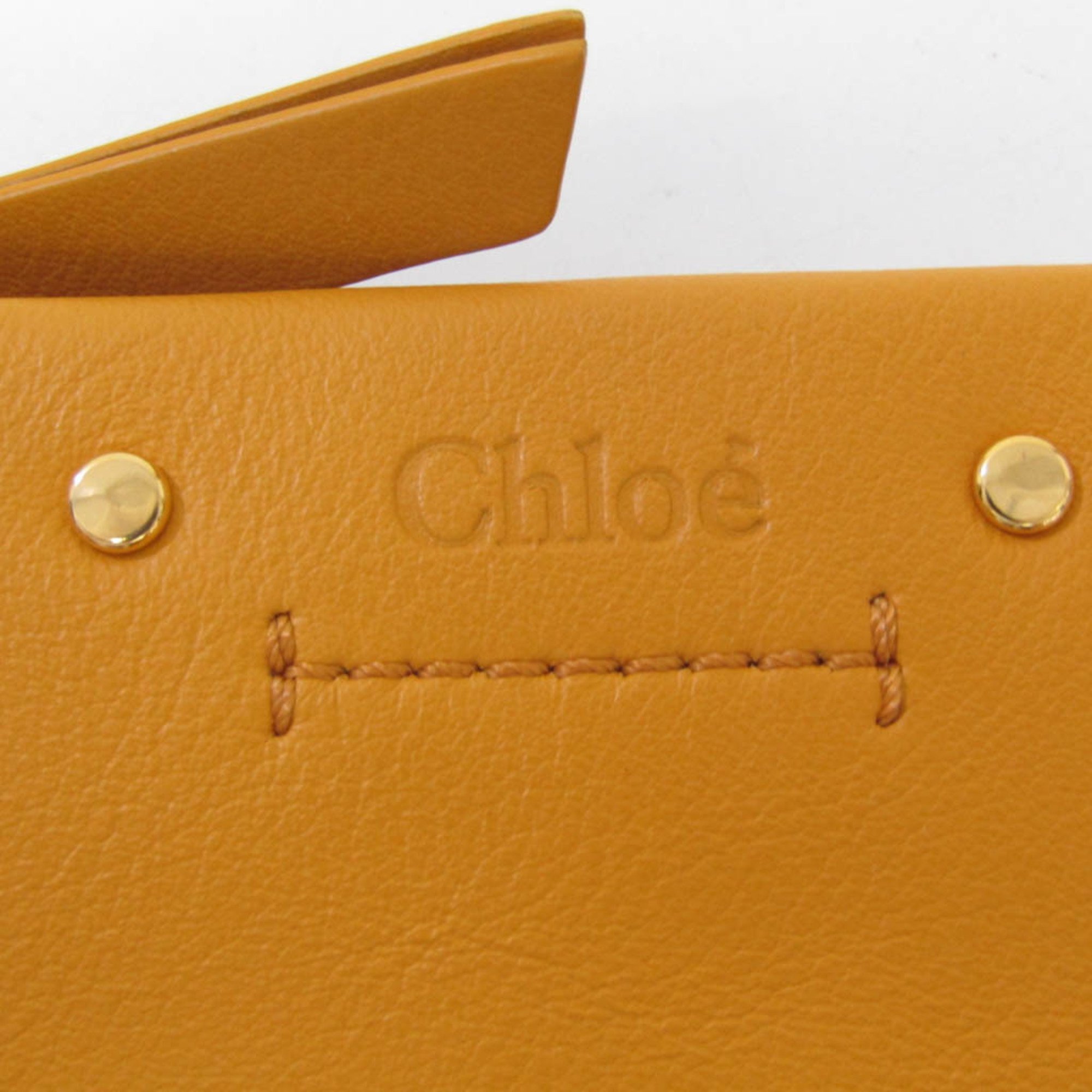 Chloé Roy CHC18UP021H1Z214 Women's Leather Shoulder Bag Yellow