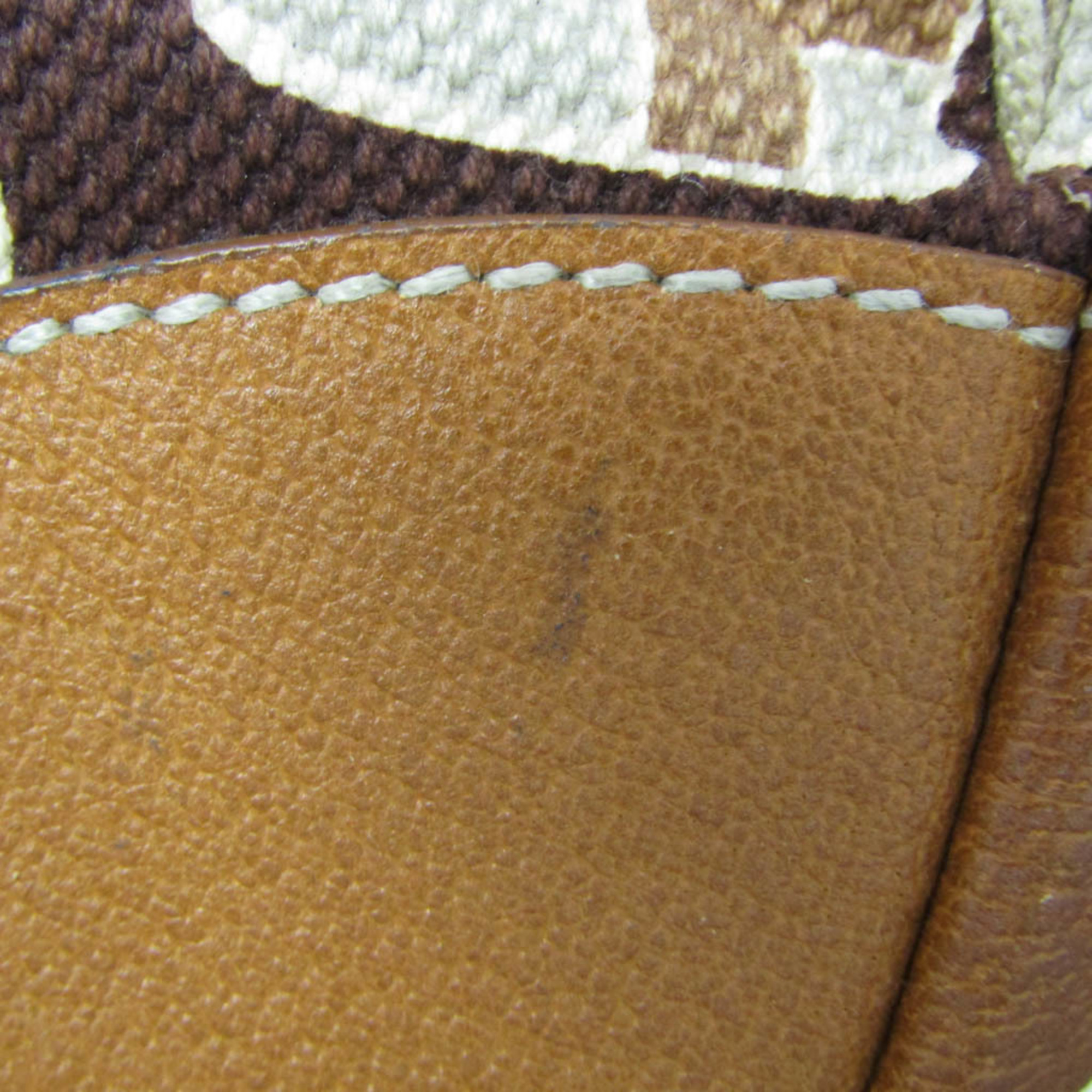 Prada Men's Canvas,Leather Shoulder Bag,Tote Bag Light Brown