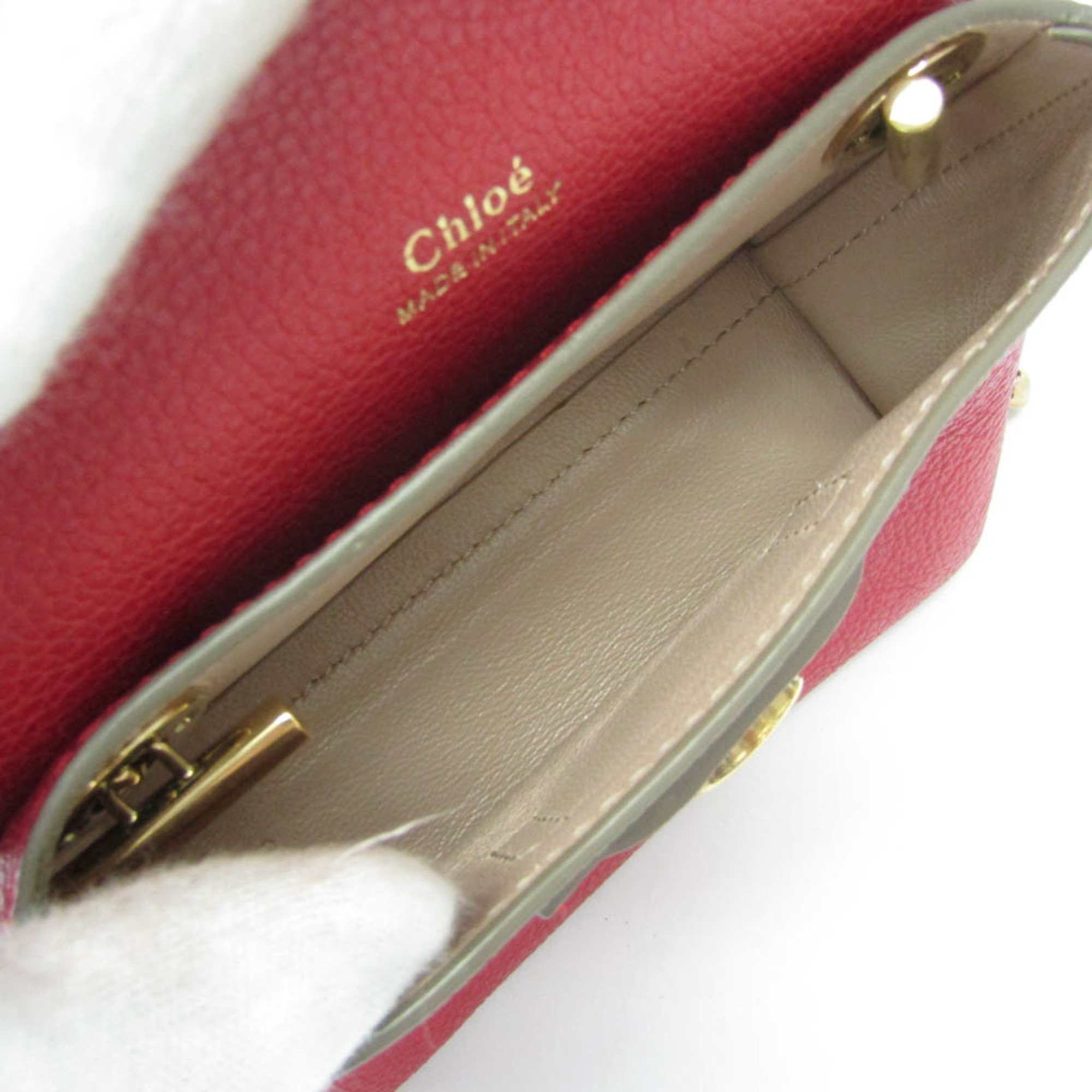 Chloé Women's Leather Shoulder Bag Purple,Red Color