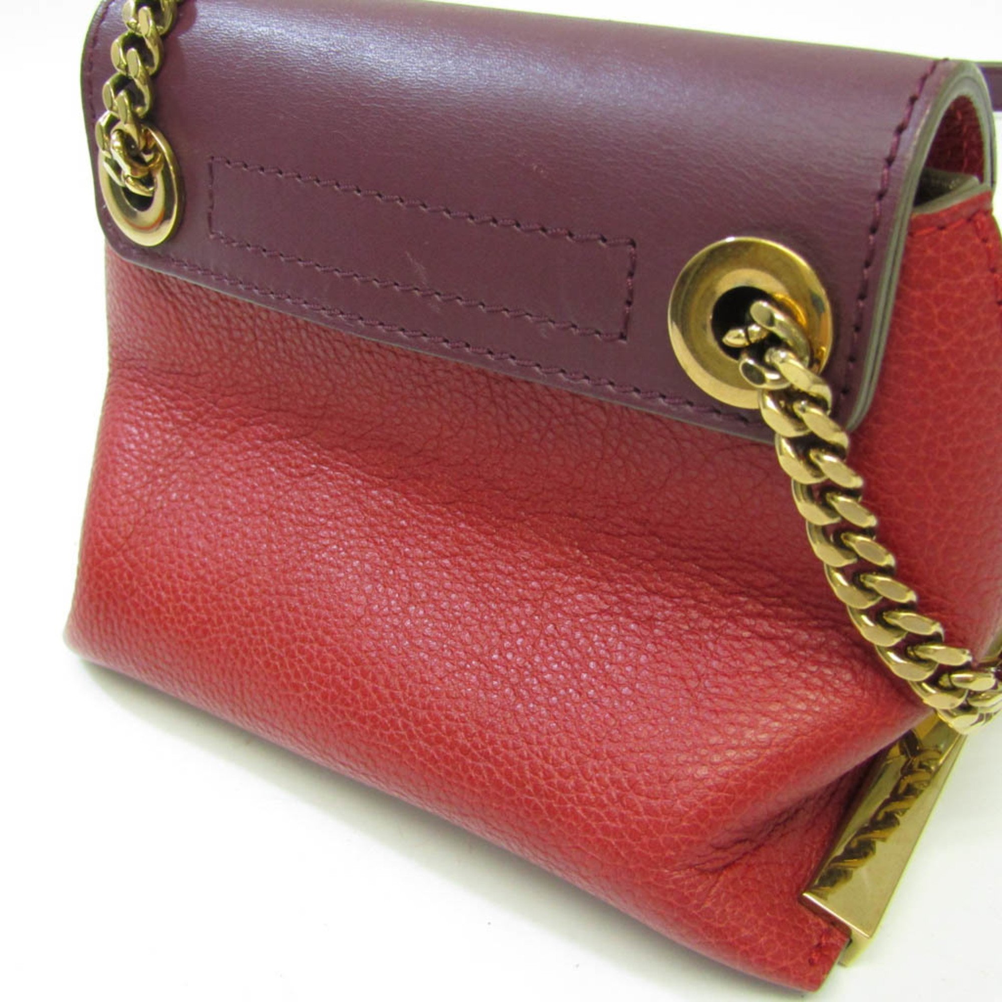 Chloé Women's Leather Shoulder Bag Purple,Red Color