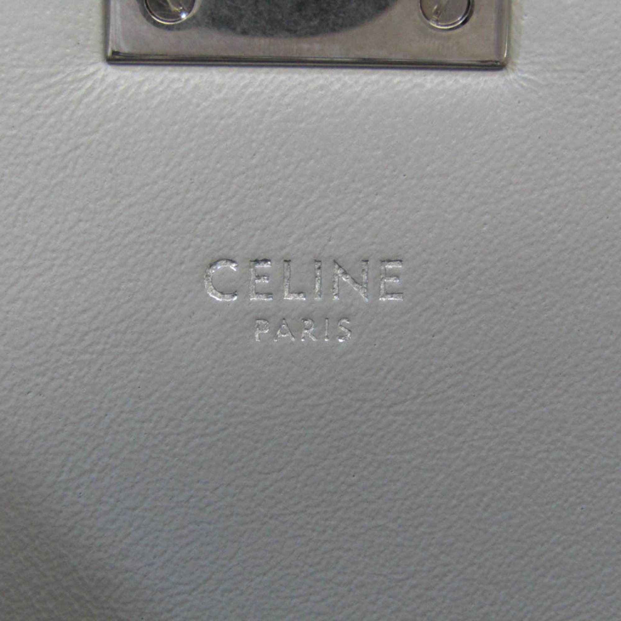 Celine Medium C 187253BFB Women's Leather Shoulder Bag Light Gray