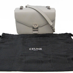 Celine Medium C 187253BFB Women's Leather Shoulder Bag Light Gray