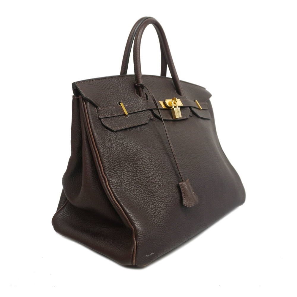 Hermes Birkin Bag Togo Leather Gold Hardware In Coffee