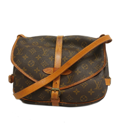 Vintage LV Louis Vuitton Monogram Saumur 30 Crossbody Shoulder Bag Brown  M42256
