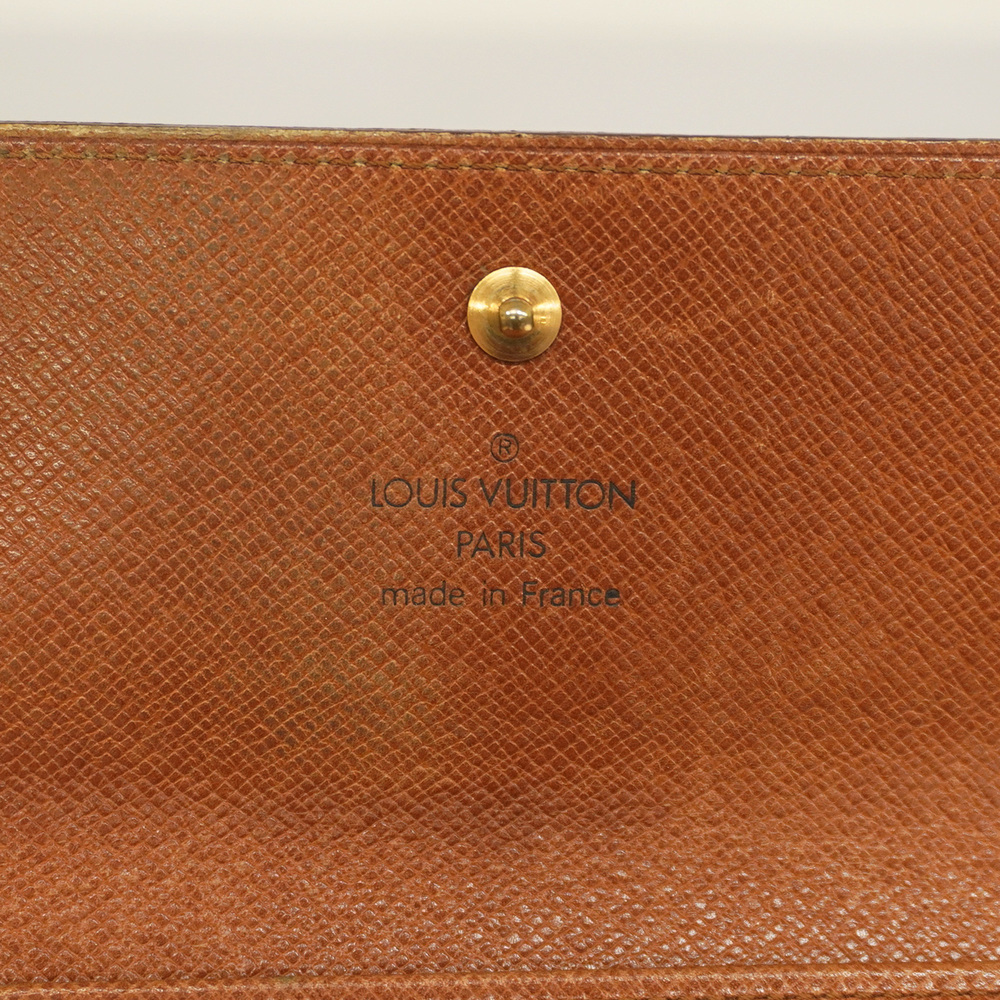 Auth Louis Vuitton Monogram Portofeuil Elise M61654 Men,Women