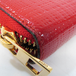Loewe Anagram Women's Patent Leather Long Wallet (bi-fold) Red Color