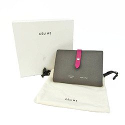 Celine Medium Multi-function 104813 Women's Leather Wallet (bi-fold) Gray,Pink,Purple