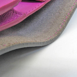 Celine Medium Multi-function 104813 Women's Leather Wallet (bi-fold) Gray,Pink,Purple