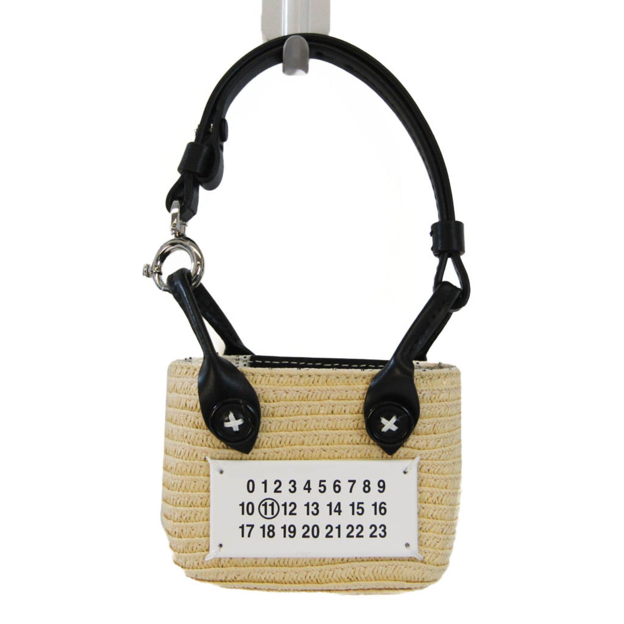 Maison Margiela Micro Paper Tote Bag Charm SA1VL0006 Women's Leather,Polyester Pouch Beige,Black,White