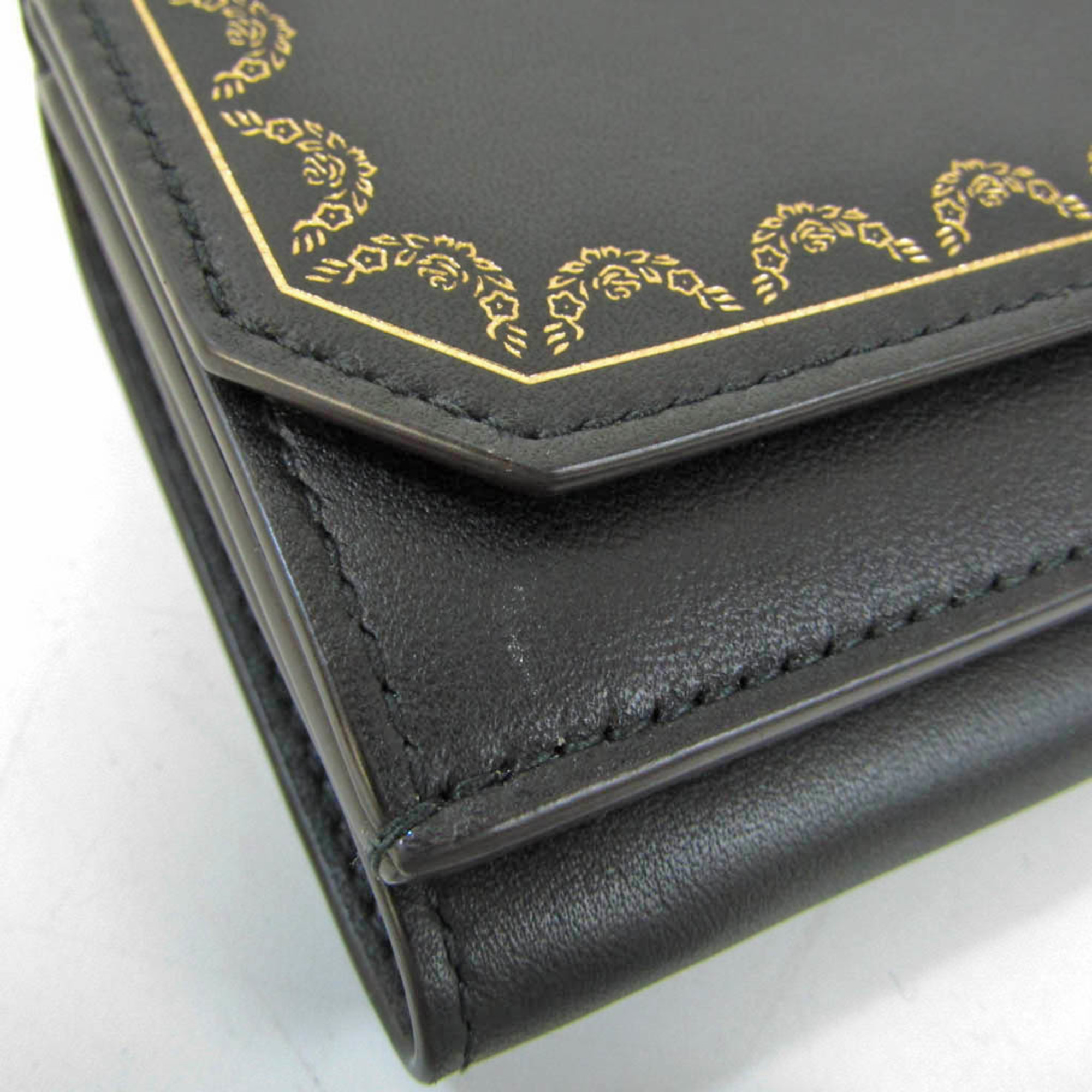Cartier Garland De Cartier Mini Multi-wallet L3001712 Women's Leather Wallet (tri-fold) Black