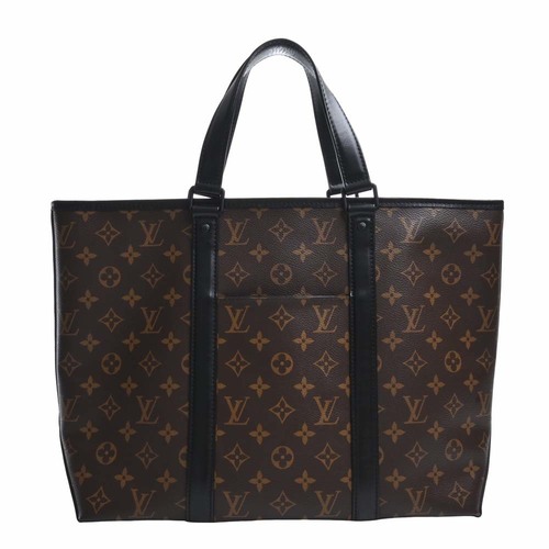 Pre-Owned Louis Vuitton LOUIS VUITTON Weekend Tote PM Monogram Macassar  Brown/Black Bag Shoulder M45734 (Like New) 