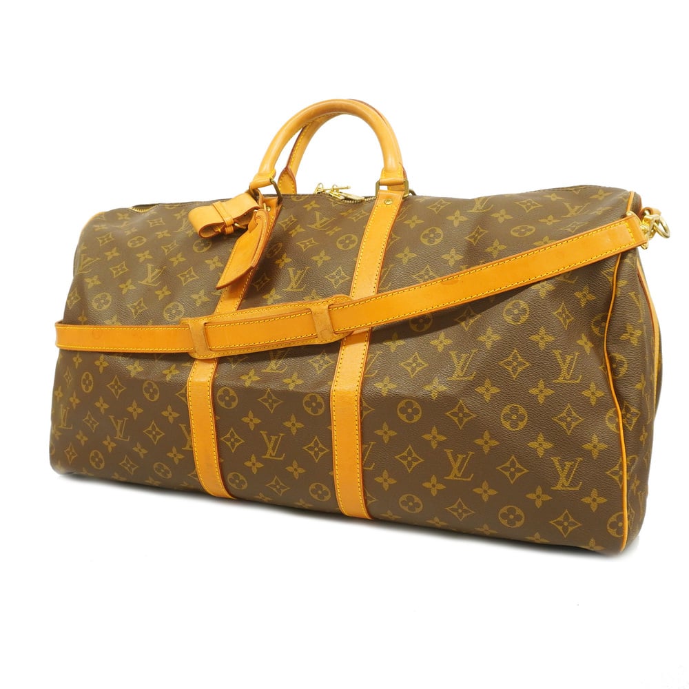 Authentic Louis Vuitton Boston Bag Keepall Bandouliere 55 Monogram
