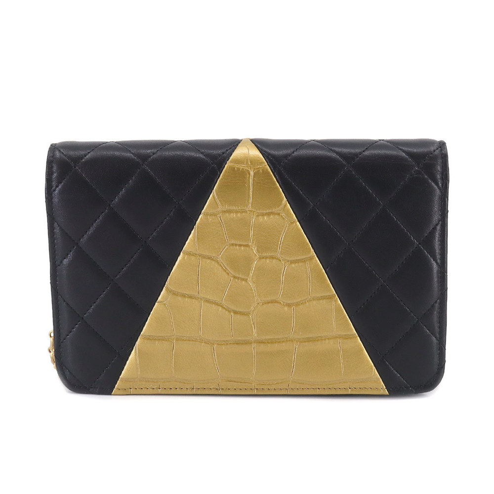 CHANEL Black Double Flap Matelasse Lambskin Leather Shoulder Handbag -  PreLovedTreasures.Gom
