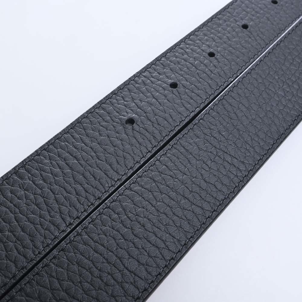 LOUIS VUITTON Leather Suntulle Initial Reversible Belt #80 32 M9521 Black  Brown 97cm Women's