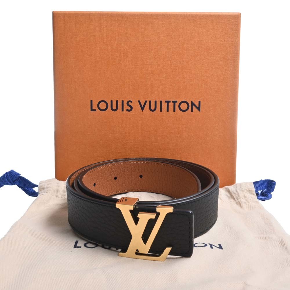 LOUIS VUITTON Leather Suntulle Initial Reversible Belt #80 32