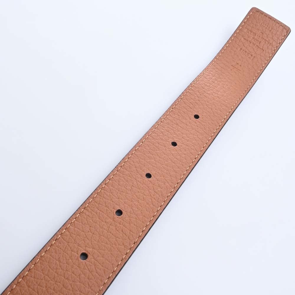 LOUIS VUITTON Leather Suntulle Initial Reversible Belt #80 32 M9521 Black  Brown 97cm Women's