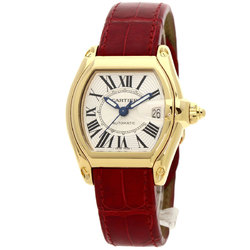 Cartier W62005V2 Roadster LM Watch K18 Yellow Gold/Leather Men's CARTIER