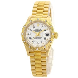 Rolex 69288G Datejust 10P Bezel Diamond Watch K18 Yellow Gold/K18YG/K18YGx Ladies ROLEX