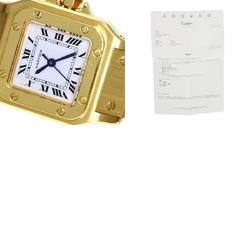 Cartier Santos Galbe SM Manufacturer Complete Watch K18 Yellow Gold/K18YG Ladies CARTIER