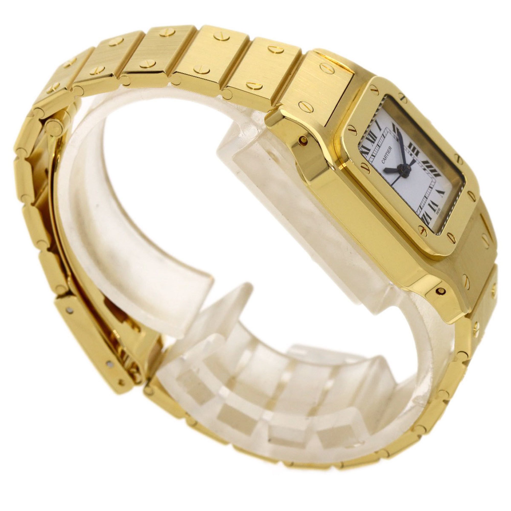 Cartier Santos Galbe SM Manufacturer Complete Watch K18 Yellow Gold/K18YG Ladies CARTIER