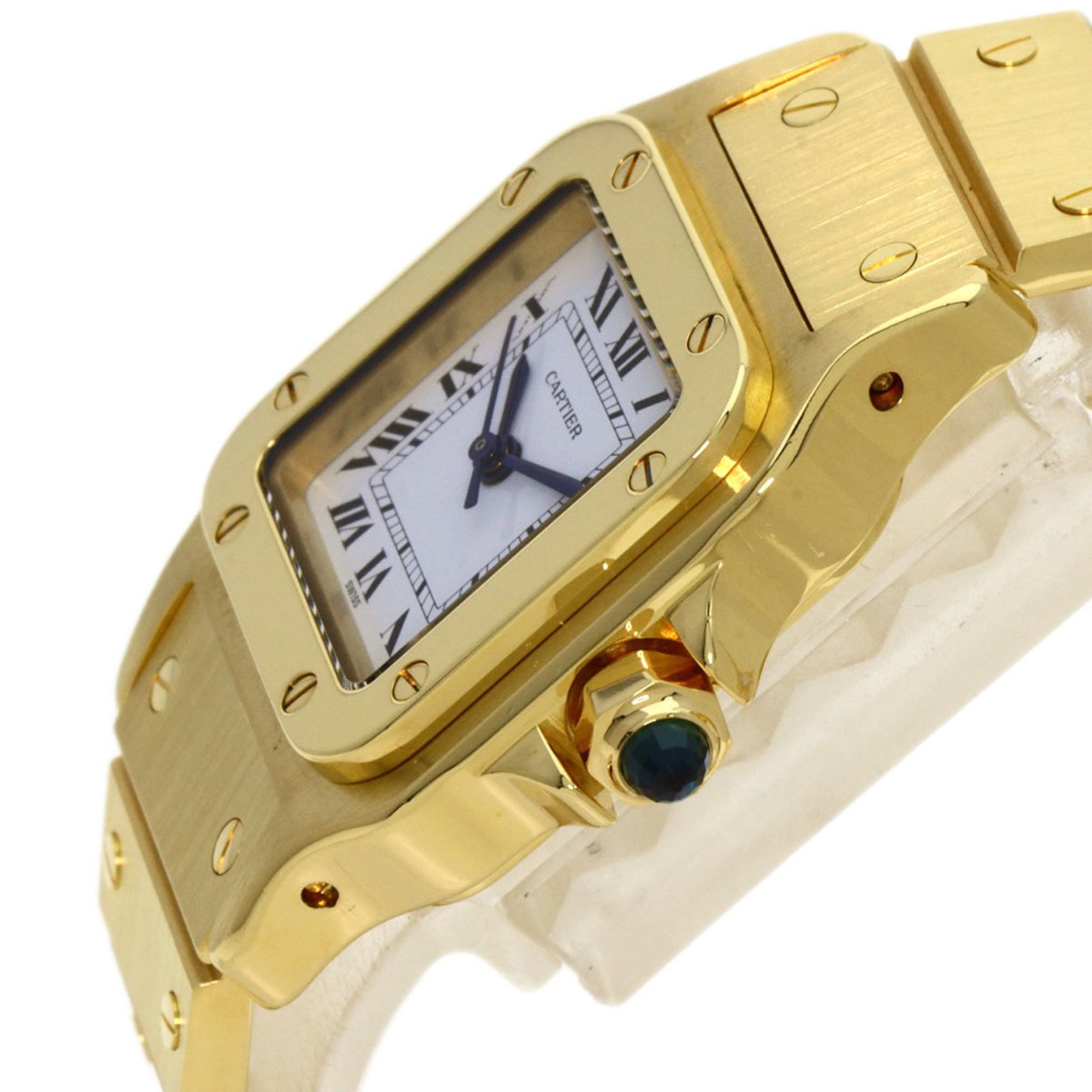 Cartier Santos Galbe SM Manufacturer Complete Watch K18 Yellow Gold/K18YG Ladies CARTIER