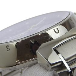 Louis Vuitton Tambour Watch Q1311 Stainless Steel Silver Quartz Analog Display Women's Brown Dial